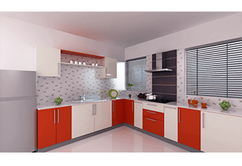 L shaped kitchen 6